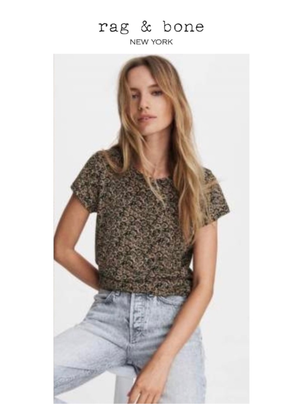 rag & bone Floral Camo Tee